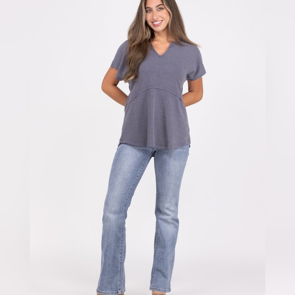 Heyson Effortlessly Cool Women's Textured Classic Short Sleeve Top - 2X - Picture 4 of 4
